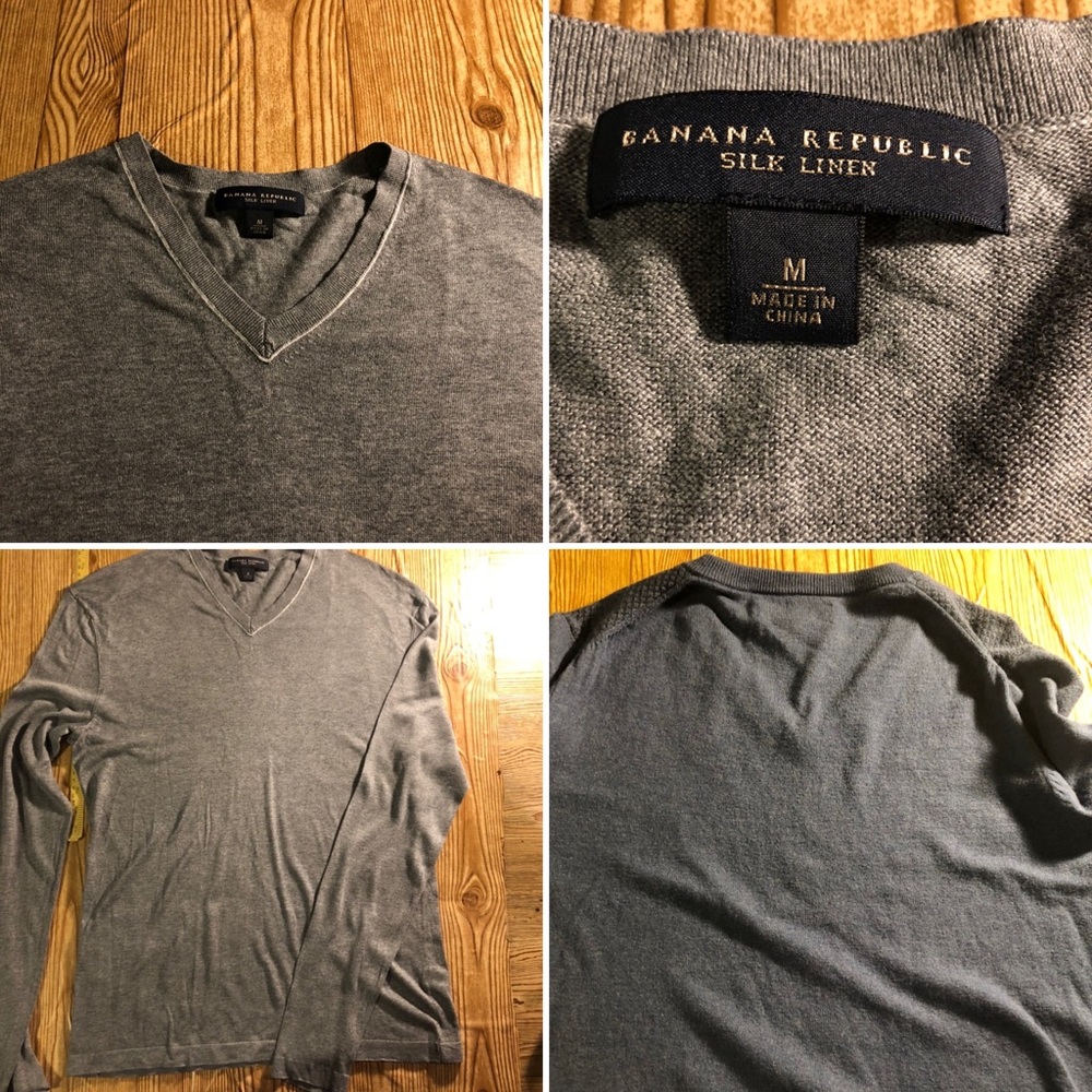 Banana republic men’s silk linen sweater